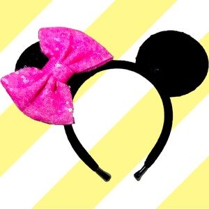 Minnie Ears with Hot pink bow